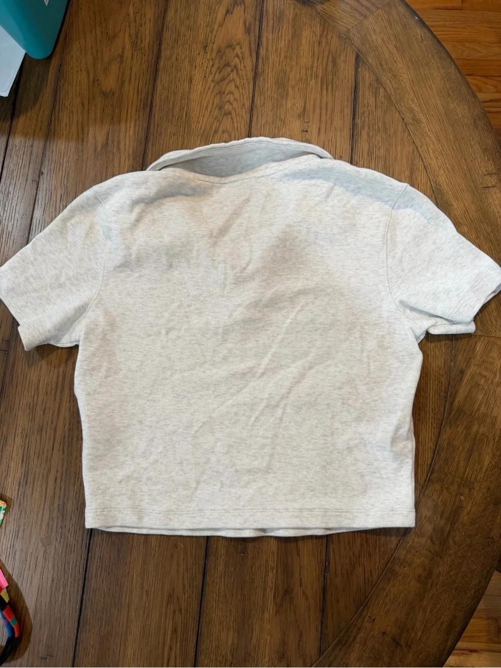 Nike Light Gray Girls Polo Crop Top - Picture 6 of 6